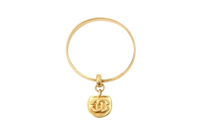 Lot 571 - Chanel CC Logo Charm Bangle