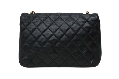 Lot 621 - Chanel Black Round Flap Bag