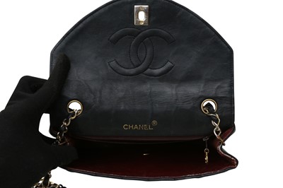 Lot 621 - Chanel Black Round Flap Bag