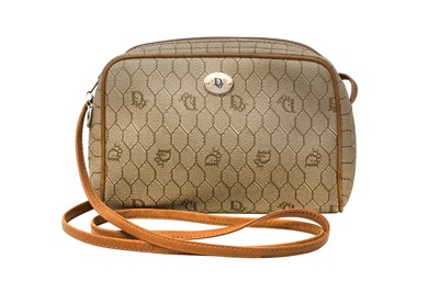 Lot 471 - Christian Dior Beige Honeycomb Small Crossbody Bag