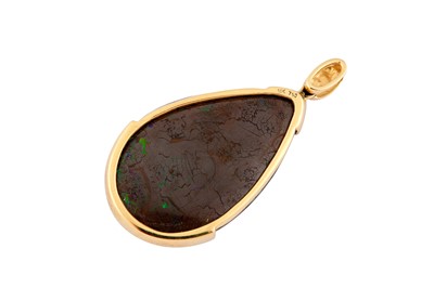 Lot 99 - A boulder opal pendant