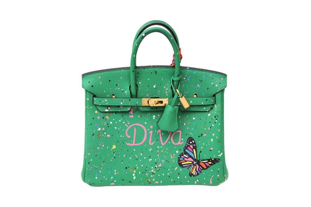Lot 396 - Hermes Bambou Togo Birkin 25