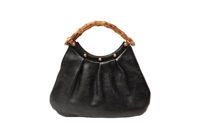 Lot 640 - Gucci Black Bamboo Studded Mini Bag
