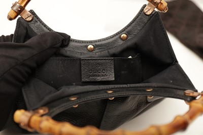 Lot 640 - Gucci Black Bamboo Studded Mini Bag