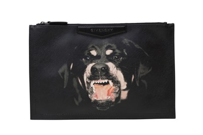 Lot 742 - Givenchy Black Rottweiler Antigona Flat Clutch