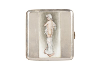 Lot 246 - AN EARLY 20TH CENTURY AUSTRIAN SILVER AND ENAMEL NOVELTY EROTIC CIGARETTE CASE, VIENNA CIRCA 1910 BY ALEXANDER STURM (ACTIVE 1885-1915)