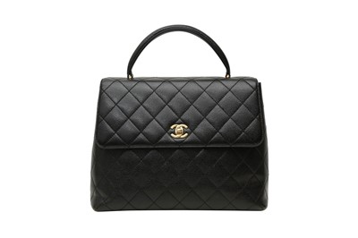 Lot 670 - Chanel Black Top Handle Kelly Bag