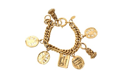 Lot 588 - Chanel CC Logo Charm Bracelet