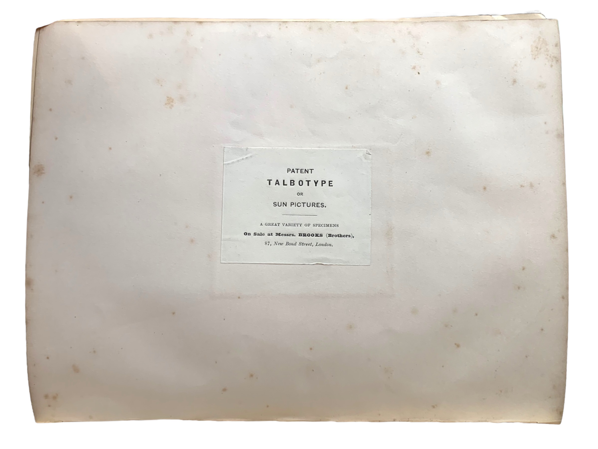 Lot 344 Talbot [William Henry Fox]