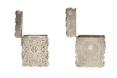 Lot 25 - A VICTORIAN STERLING SILVER CARD CASE, BIRMINGHAM 1872 BY GEORGE UNITE