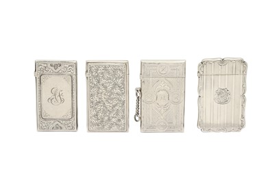 Lot 28 - A MIXED GROUP INCLUDING A VICTORIAN STERLING SILVER CARD CASE, BIRMINGHAM 1850 BY EDWARD SMITH