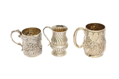 Lot 275 - A VICTORIAN STERLING SILVER CHRISTENING MUG, SHEFFIELD 1897 BY WALKER AND HALL