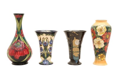 Lot 712 - A COLLECTION OF FOUR MOORCROFT VASES
