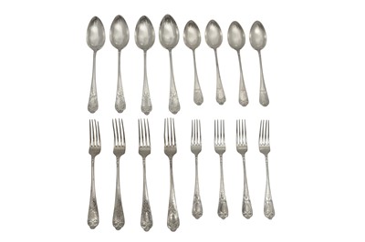 Lot 226 - AN EARLY 20TH CENTURY NORWEGIAN 830 STANDARD SILVER TABLE SERVICE OF FLATWARE / CANTEEN, CHRISTIANIA (OSLO) CIRCA 1910 BY DAVID ANDERSEN
