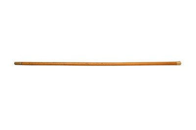 Lot 320 - A GOLD TOP MALACCA WALKING CANE