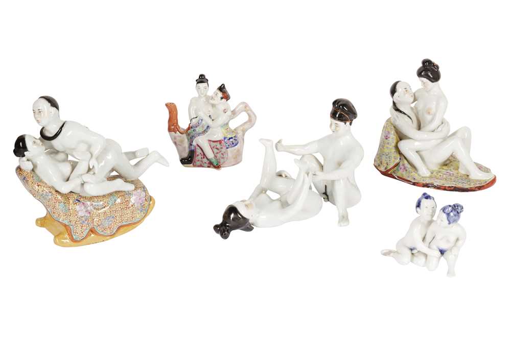 Lot 227 - CHINESE PORCELAIN EROTIC GROUPS