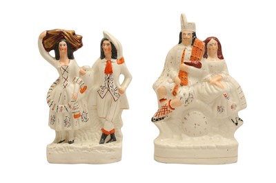 Lot 703 - PAIR OF STAFFORSHIRE FIGURES
