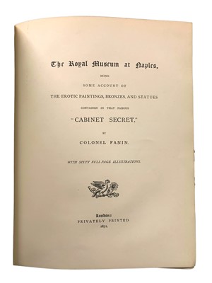 Lot 309 - Fanin (Colonel) Esoteric Physiology. The Royal Museum at Naples.
