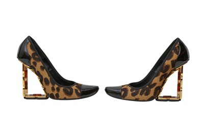 Lot 643 - Louis Vuitton Stephen Sprouse Leopard Wedge Pump