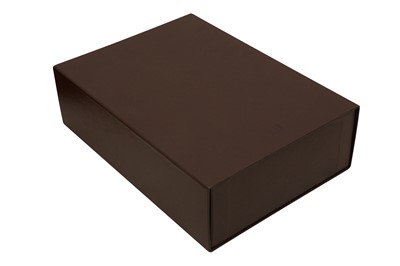 Lot 338 - A DUNHILL BLACK CALF SKIN LEATHER TRAVEL HUMIDOR