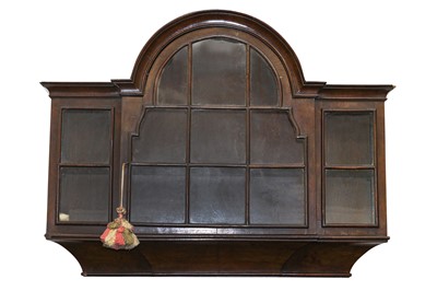 Lot 999 - A WALL MOUNTED WALNUT DISPLAY CABINET, LATE 19TH CENTURY