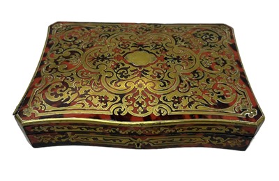 Lot 632 - A FRENCH 19TH CENTURY BOULLE WORK BOX