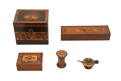 Lot 967 - A COLLECTION OF TUNBRIDGEWARE BOXES