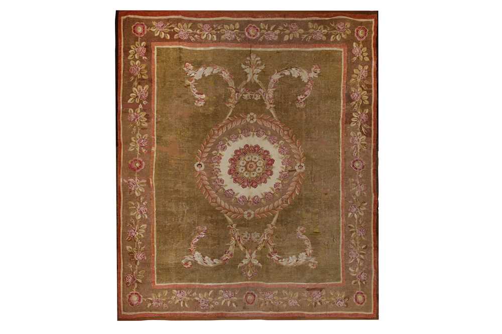 Lot 51 - AN EARLY 19TH CENTURY AUBUSSON CARPET, FRANCE