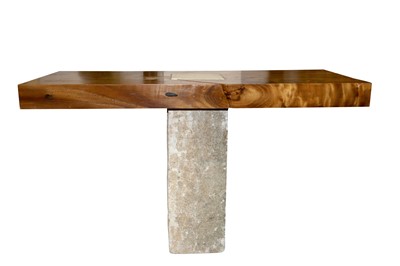 Lot 650 - A CONTEMPORARY CONSOLE TABLE
