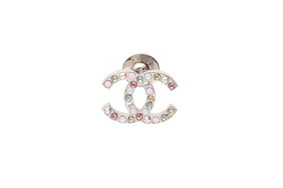 Lot 795 - Chanel Pink Crystal CC Logo Brooch