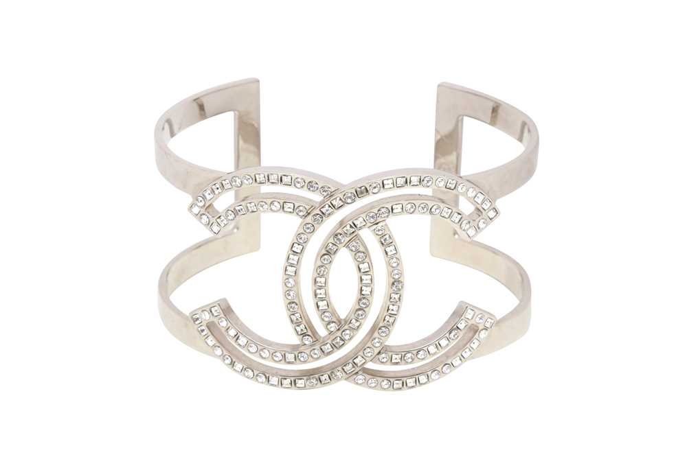 Lot 805 - Chanel Crystal CC Logo Cuff