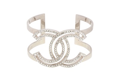 Lot 805 - Chanel Crystal CC Logo Cuff