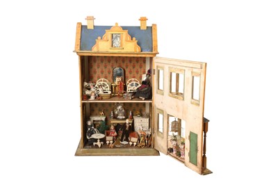 Lot 886 - A LATE 19TH  CENTURY DOLLS HOUSE