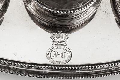 Lot 459 - A George III sterling silver inkstand, London 1798 by Burridge Davenport