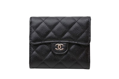 Chanel Black Quilted Caviar Leather Small Compact Flap Wallet - Yoogi's  Closet