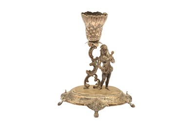 Lot 159 - AN EARLY 20TH CENTURY PORTUGUESE 800 STANDARD SILVER VASE BASE