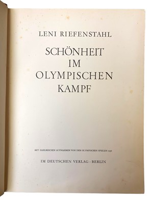 Lot 303 - Berlin Olympics.- Riefenstahl (Leni) Schönheit im Olympischen Kampf