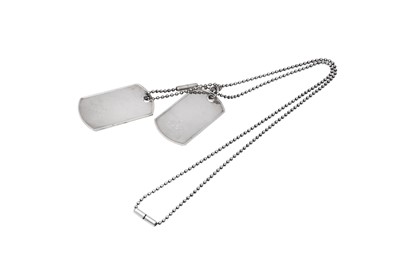 Lot 784 - Gucci Silver Dog Tag Necklace