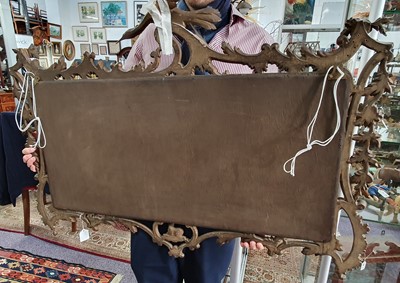 Lot 590 - A ROCOCO-STYLE TRIPTYCH OVER MANTLE MIRROR