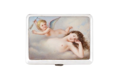 Lot 234 - AN EARLY 20TH CENTURY AUSTRIAN SILVER AND ENAMEL NOVELTY EROTIC CIGARETTE CASE, VIENNA DATED 1903 PROBABLY BY JOHANN ROTHBAUR (ACTIVE 1887-1924)