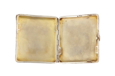 Lot 26 - An early 20th century German silver and enamel novelty erotic cigarette case, probably Pforzheim circa 1910 by EK (untraced)