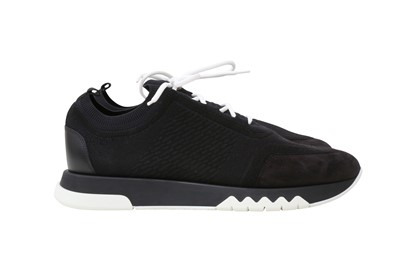 Lot 772 - Hermes Black Addict Sneaker - Size 44