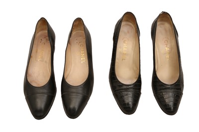 Lot 680 - TWO PAIRS OF CHANEL SHOES