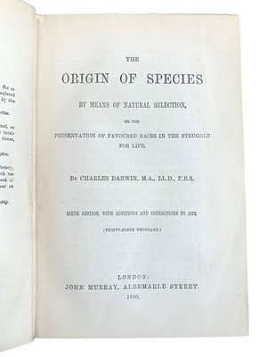 Lot 144 - Darwin. Origin of Species. 6th ed. 1890