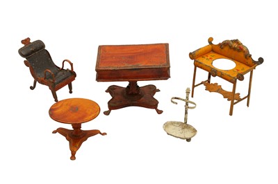 Lot 861 - EVANS CARTWRIGHT OF WOLVERHAMPTON (1816-1880): GROUP OF TIN PLATE DOLLS HOUSE FURNITURE