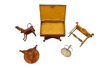 Lot 861 - EVANS CARTWRIGHT OF WOLVERHAMPTON (1816-1880): GROUP OF TIN PLATE DOLLS HOUSE FURNITURE