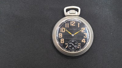Lot 49 - MILITARY POCKET WATCH AND FIELD BINOCULARS