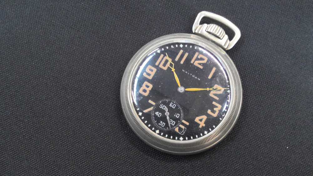 Lot 49 - MILITARY POCKET WATCH AND FIELD BINOCULARS