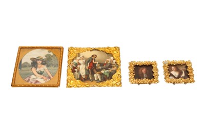 Lot 881 - A COLLECTION OF 20TH CENTURY GILDED DOLLS HOUSE FURNITURE