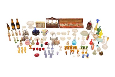 Lot 873 - A COLLECTION OF DOLLS HOUSE GLASSWARES